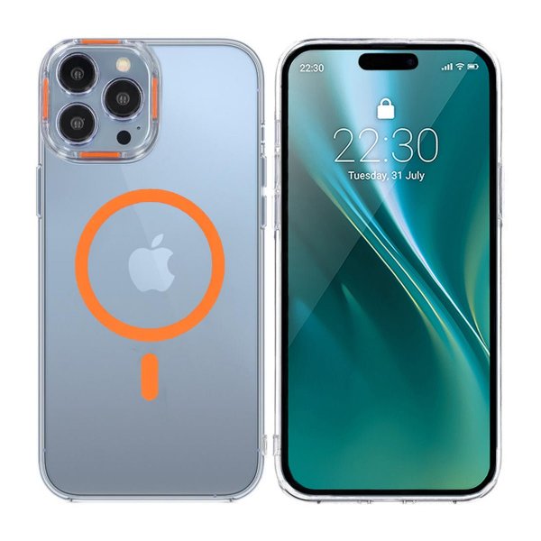 iPhone 15 Pro Max TPU MagSafe -kuori Oranssi