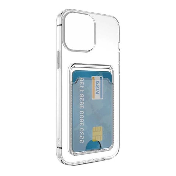 iPhone 15 Pro Max Kuori Korttikotelo Iskunkestävä Läpinäkyvä