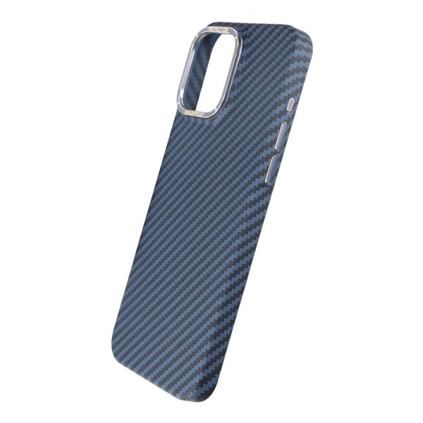 iPhone 15 Pro Kuori Hiilikuitukuvio Sininen