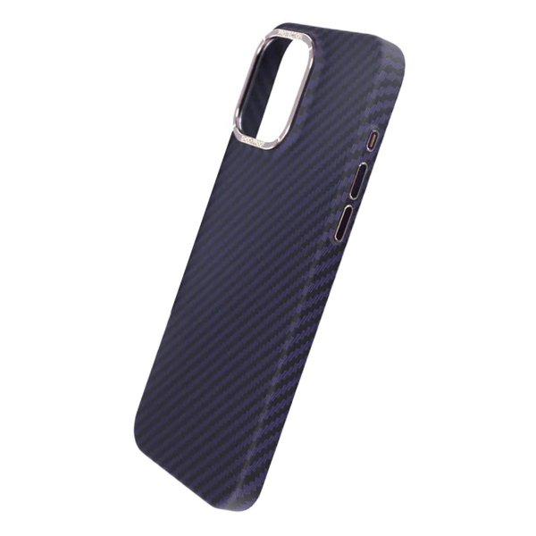 iPhone 15 Pro Kuori Hiilikuitukuvio Violetti