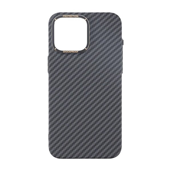 iPhone 15 Pro Hiilikuitukuvioitu Kuori Musta