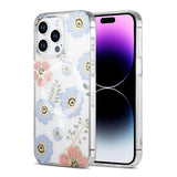 iPhone 15 Pro Kuori Kukkakuvio MagSafe Punainen Sininen