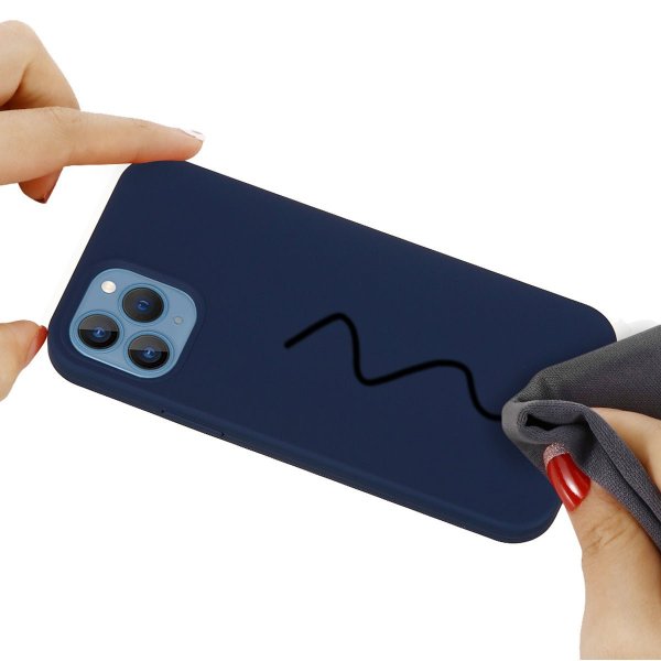 iPhone 15 Pro Silikonikuori Sininen