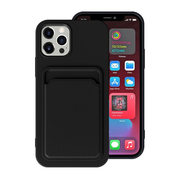 iPhone 15 Pro Kuori Korttipidike Musta