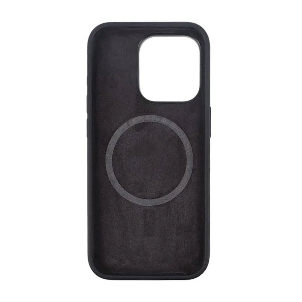 Rvelon iPhone 15 Pro -silikonikuori MagSafe, musta