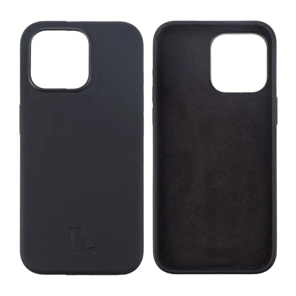 Rvelon iPhone 15 Pro Kuori Silikoni Musta