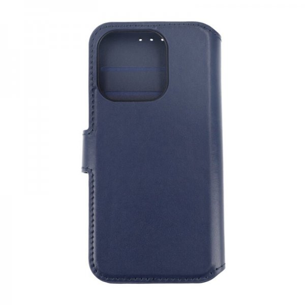 Rvelon iPhone 15 Pro Kotelo, aitoa nahkaa, sininen