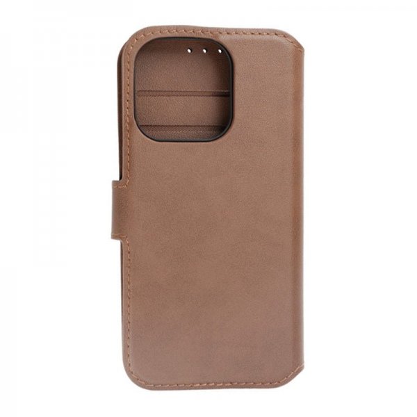 Rvelon iPhone 15 Pro Kotelo, Aitoa Nahkaa, Ruskea
