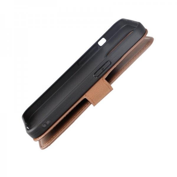 Rvelon iPhone 15 Pro Kotelo, Aitoa Nahkaa, Ruskea