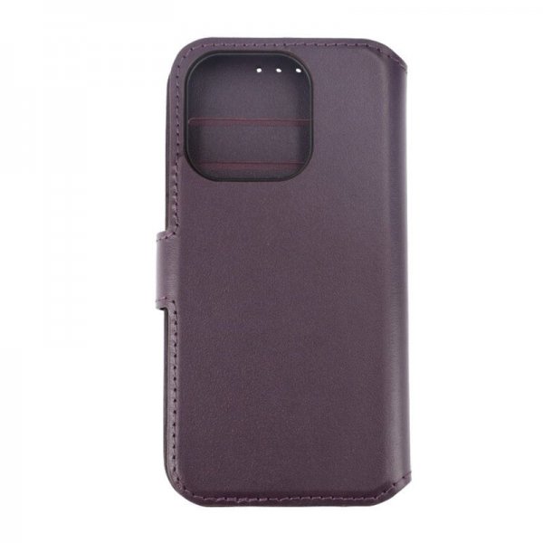 Rvelon iPhone 15 Pro -suojakuori, aitoa nahkaa, violetti