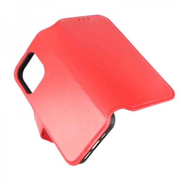Rvelon iPhone 15 Pro -aidosta nahasta valmistettu suojakotelo, punainen