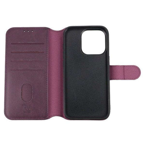 Rvelon iPhone 15 Pro -suojakuori magneettisella irrotettavalla kuorella, violetti
