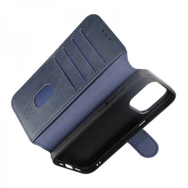 Rvelon iPhone 15 Pro -suojakuori 4 korttipaikalla MagSafe Sininen