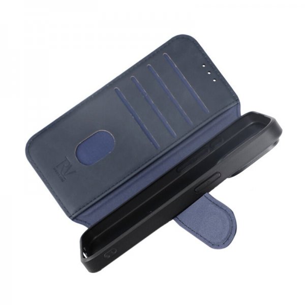 Rvelon iPhone 15 Pro -suojakuori 4 korttipaikalla MagSafe Sininen