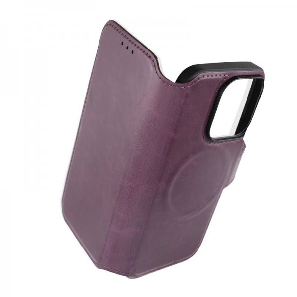 Rvelon iPhone 15 Pro Kotelo 4 korttipaikkaa MagSafe violetti