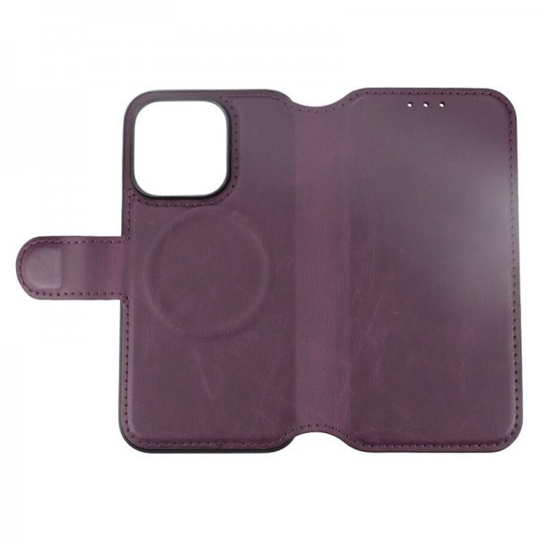 Rvelon iPhone 15 Pro Kotelo 4 korttipaikkaa MagSafe violetti