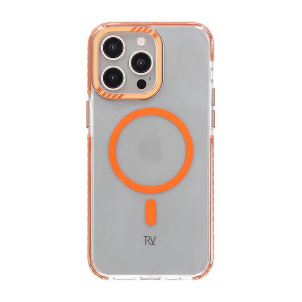 Rvelon iPhone 15 Pro -kuori vahvistetuilla kulmilla, oranssi