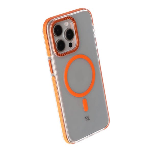 Rvelon iPhone 15 Pro -kuori vahvistetuilla kulmilla, oranssi