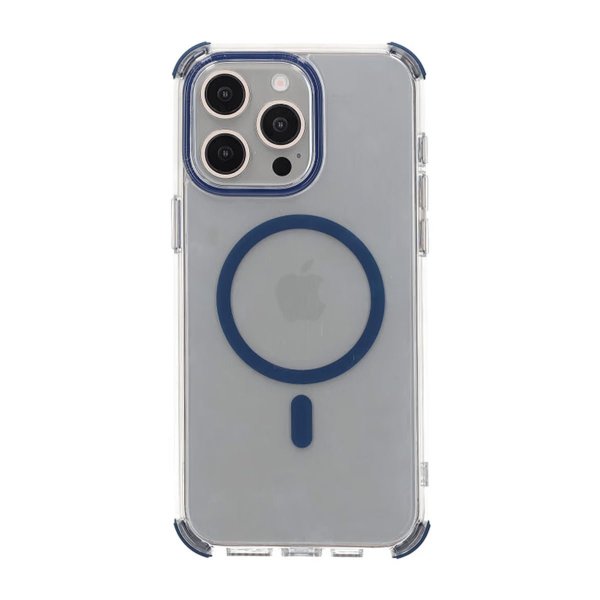 Rvelon iPhone 15 Pro -kuori, vahvistetut kulmat, sininen