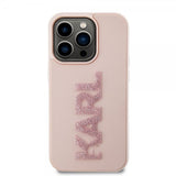 Karl Lagerfeld iPhone 15 Pro -kuori 3D Rubber Karl Pink