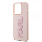 Karl Lagerfeld iPhone 15 Pro -kuori 3D Rubber Karl Pink