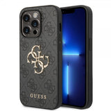Guess iPhone 15 Pro kuori 4G Logo harmaa