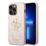 Guess iPhone 15 Pro -kuori 4G Logo Pinkki