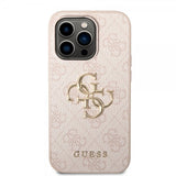 Guess iPhone 15 Pro -kuori 4G Logo Pinkki
