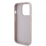 Guess iPhone 15 Pro Kuoret 4G Metal Triangle Strass Vaaleanpunainen