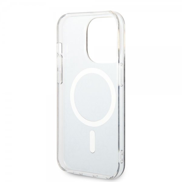 Guess iPhone 15 Pro -kuori, 4G Pattern, MagSafe, musta