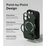 Ringke iPhone 15 Pro -suojakuori Alles MagSafe, tummanvihreä