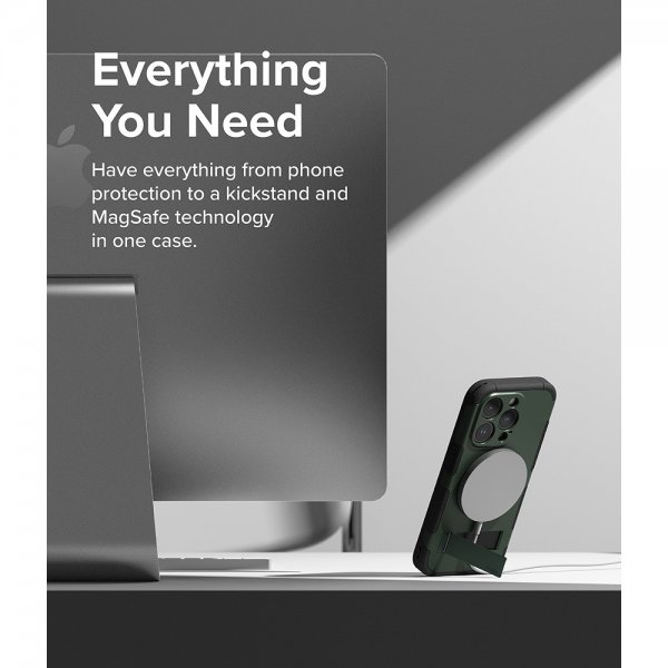 Ringke iPhone 15 Pro -suojakuori Alles MagSafe, tummanvihreä