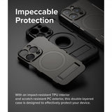 Ringke iPhone 15 Pro -suojakuori Alles MagSafe Gun Metal