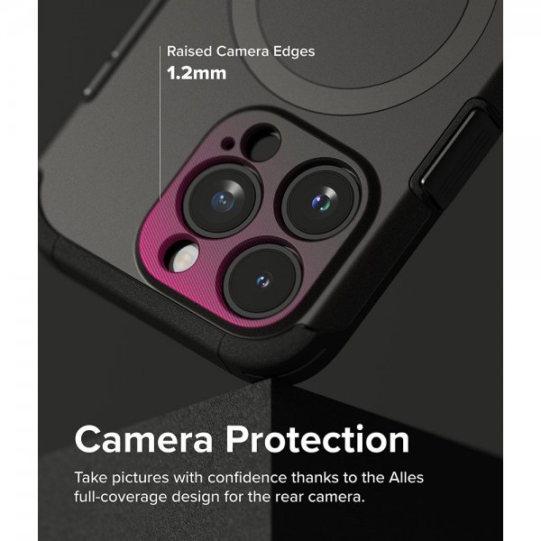 Ringke iPhone 15 Pro -suojakuori Alles MagSafe Gun Metal