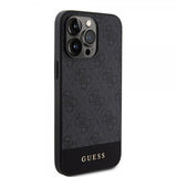 Guess iPhone 15 Pro Kuori Bottom Stripe MagSafe Musta