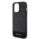 Guess iPhone 15 Pro Kuori Bottom Stripe MagSafe Musta