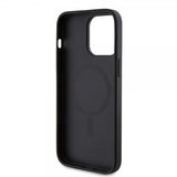 Guess iPhone 15 Pro Kuori Bottom Stripe MagSafe Musta