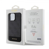 Guess iPhone 15 Pro Kuori Bottom Stripe MagSafe Musta