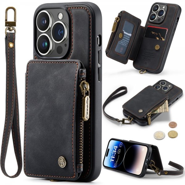 CaseMe iPhone 15 Pro -suojakuori C20 Series, musta