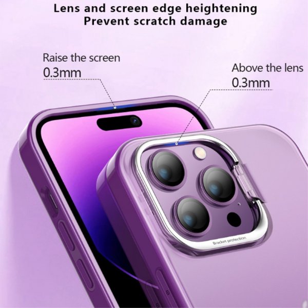 X-Level iPhone 15 Pro Kuori Kamerakehys Jalusta Sininen