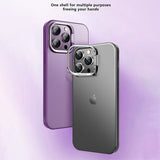 X-Level iPhone 15 Pro Kuori Kamerakehys Jalusta Violetti