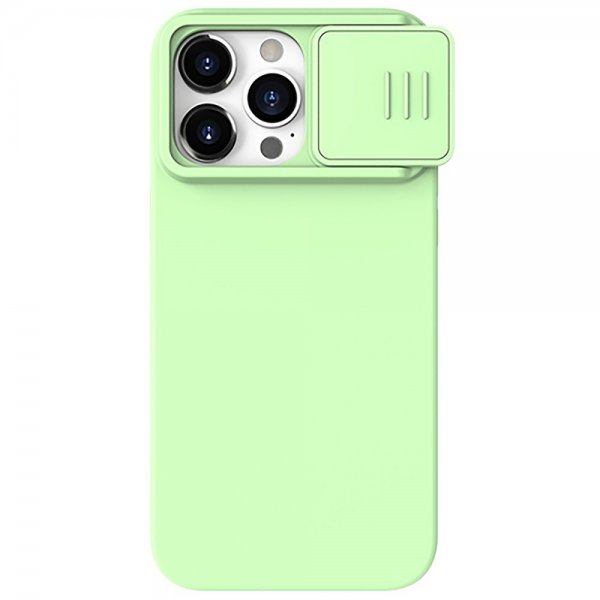 Nillkin iPhone 15 Pro -suojakuori CamShield Silky, vaaleanvihreä