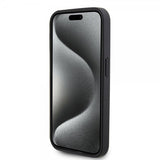 Mercedes Benz iPhone 15 Pro Kuori Hiilikuituvaikutelma Nahkaremmi AMG Musta