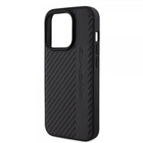 Mercedes Benz iPhone 15 Pro Kuori Hiilikuituvaikutelma Nahkaremmi AMG Musta