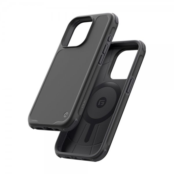 Clckr iPhone 15 Pro -kuori hiilikuitu MagSafe musta