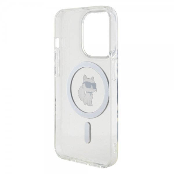 Karl Lagerfeld iPhone 15 Pro -kuori Choupette MagSafe Transparent