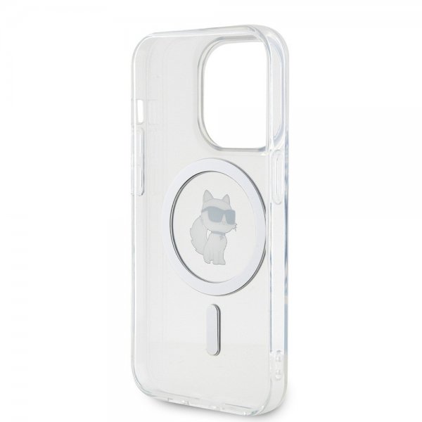 Karl Lagerfeld iPhone 15 Pro -kuori Choupette MagSafe Transparent