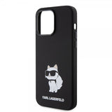 Karl Lagerfeld iPhone 15 Pro -suojakuori Choupette NFT, musta