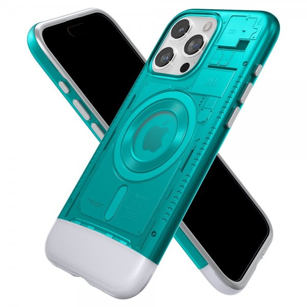 Spigen iPhone 15 Pro -suojakuori Classic C1 MagFit Bondi Blue