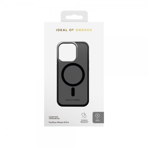 Ideal of Sweden iPhone 15 Pro Kuori Clear Case MagSafe Tinted Black